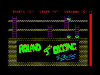 Roland Goes Digging title screen for Amstrad CPC